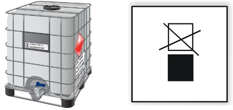 41. Что означает этот символ, нанесенный на контейнер средней грузоподъемности для массовых грузов (КСМ)?