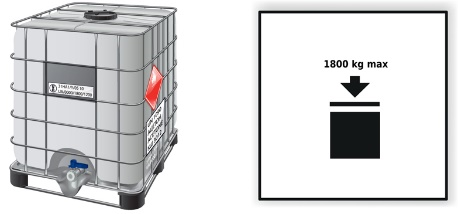 5. Разрешается ли штабелировать в грузовом отделении транспортного средства контейнеры средней грузоподъемности для массовых грузов (КСМ), если они маркированы таким знаком?