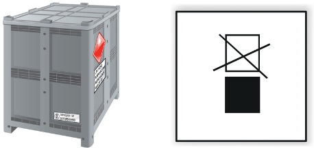 6. Разрешается ли штабелировать в грузовом отделении транспортного средства или контейнере крупногабаритную тару, если она маркирована таким знаком?